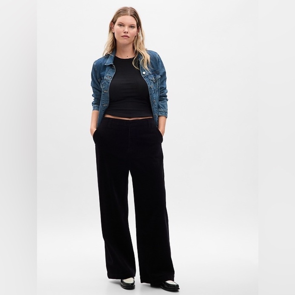gap mid rise loose corduroy pants